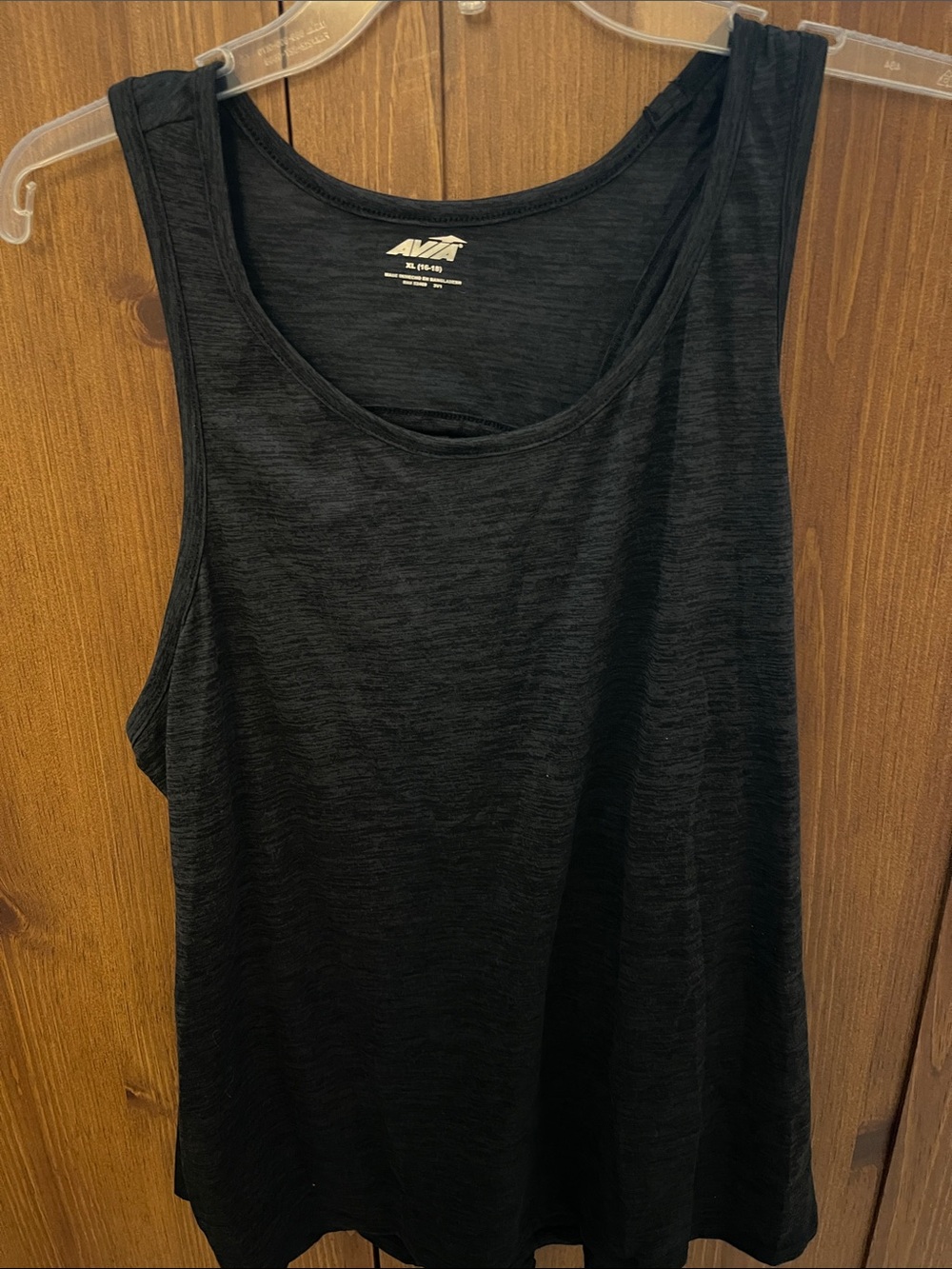 Avia Black Women's Athletic Tank with Scoop Neck